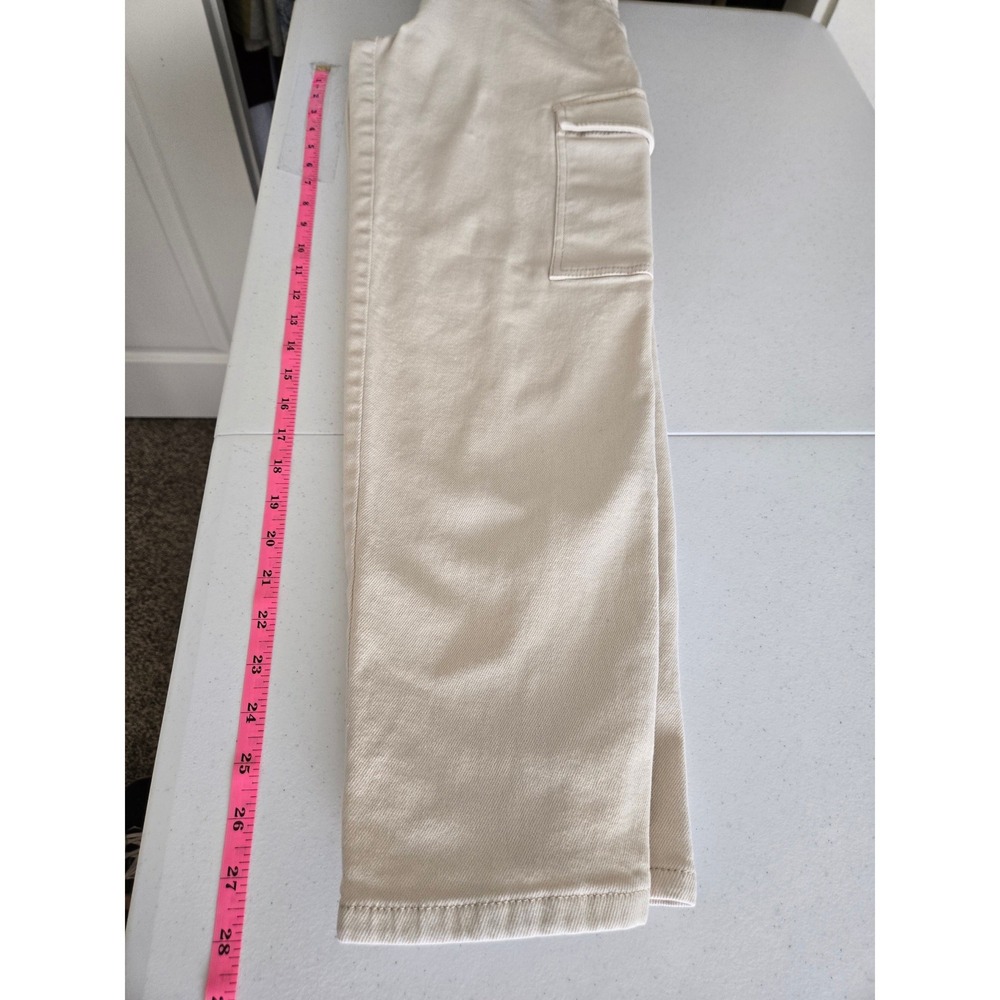 Wilfred Free Womens 4 Cargo Pants Cream High Rise Tapered Button Fly Aritzia - Picture 12 of 13
